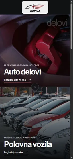 Mobilni prikaz projekta Auto Drinja