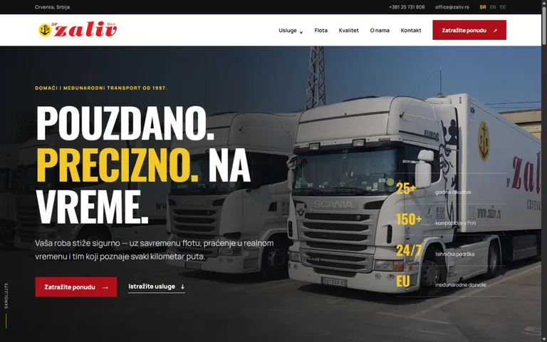 Desktop prikaz projekta DP Zaliv