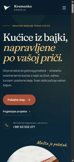 Mobilni prikaz sajta Kremenko Gradnja